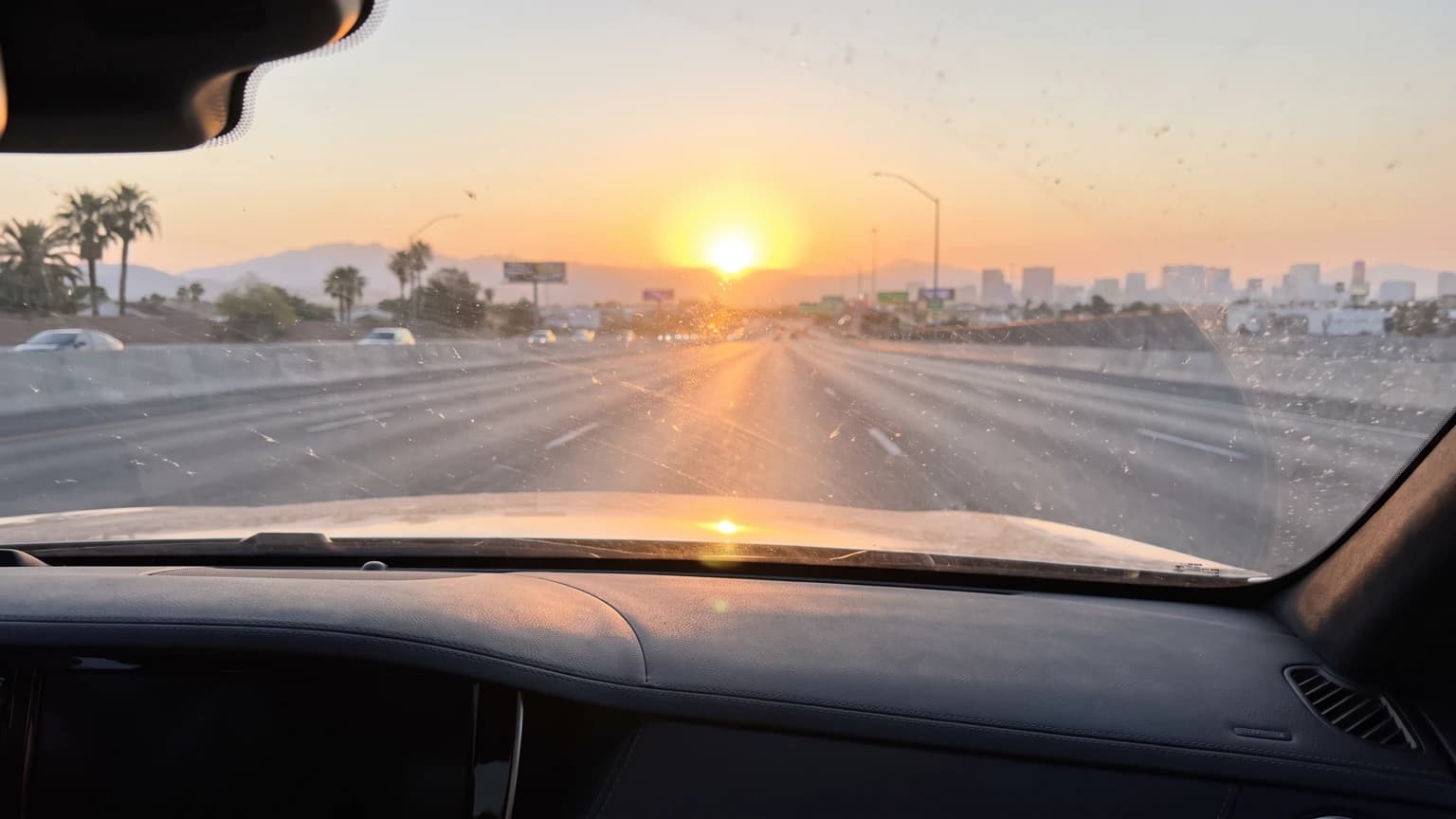 Hazy Windshield in Las Vegas: Fixing Fall Sun Glare