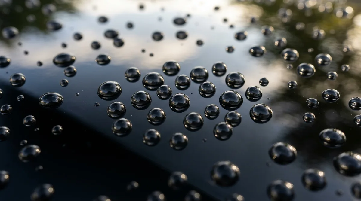 Water beading on ceramic coated car in Henderson NV — AOA Detailing